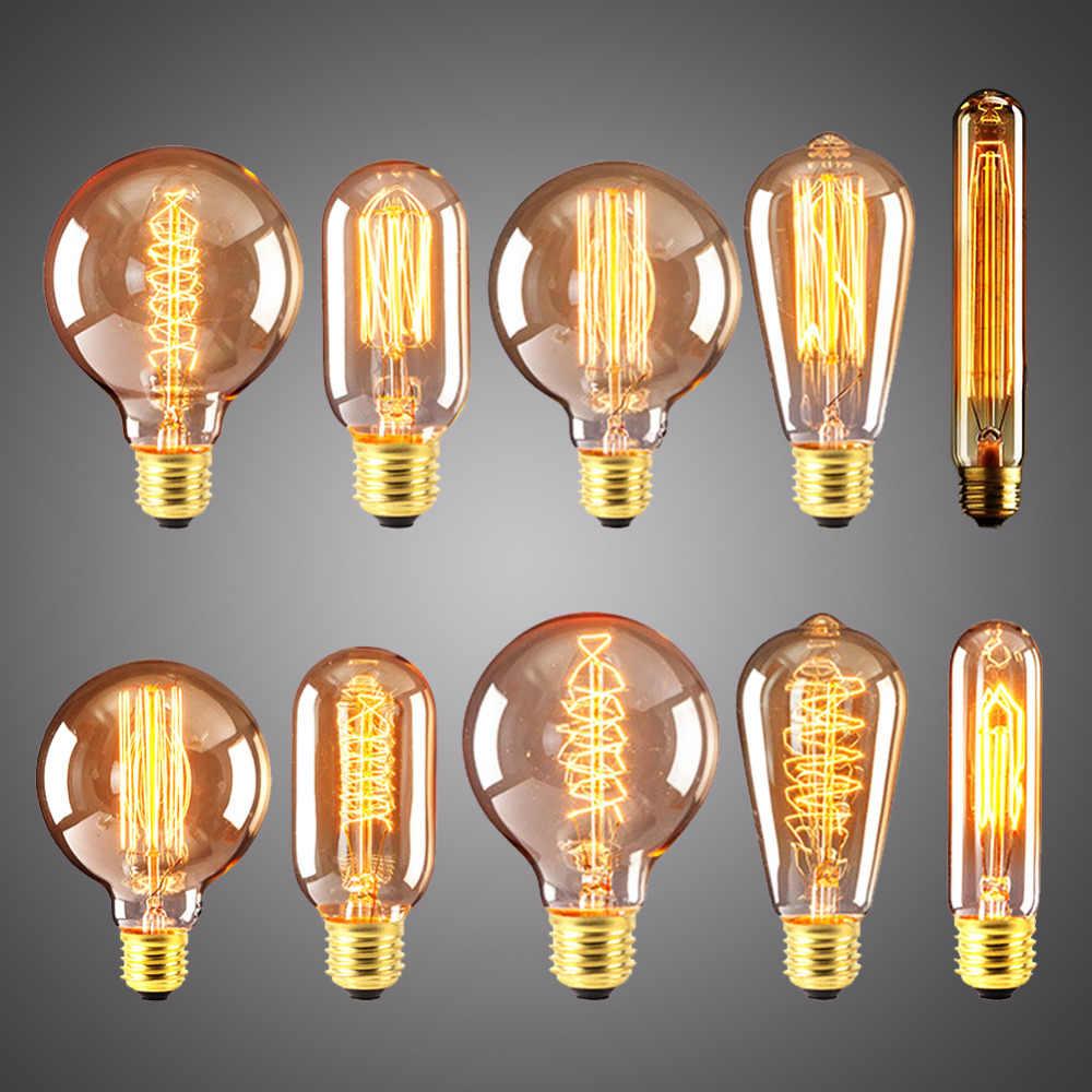 Лампа 40 ватт накаливания Эдисона 10 см., лампочка ретро-стиля, ретро лампочки. - фото 4 - id-p86620227