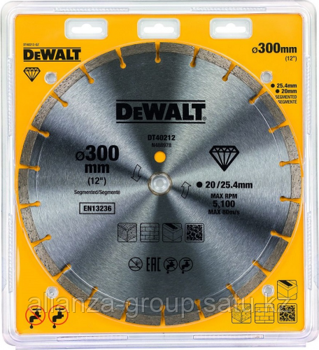 Алмазный диск универсальный DeWALT 300 х 25.4 мм DT40212-QZ