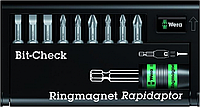 Набор насадок WERA Bit-Check – Ringmagnet Rapidaptor 8800-9/TZ, WE-056378 [WE-056378]