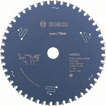 Пильный диск по стали BOSCH 184х48х20 мм Expert for Steel [2608643055]