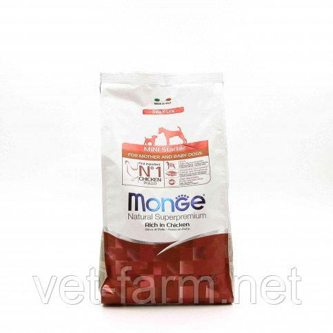 MONGE DOG MINI STARTER КОРМ ДЛЯ ЩЕНКОВ МЕЛКИХ ПОРОД 1,5 КГ