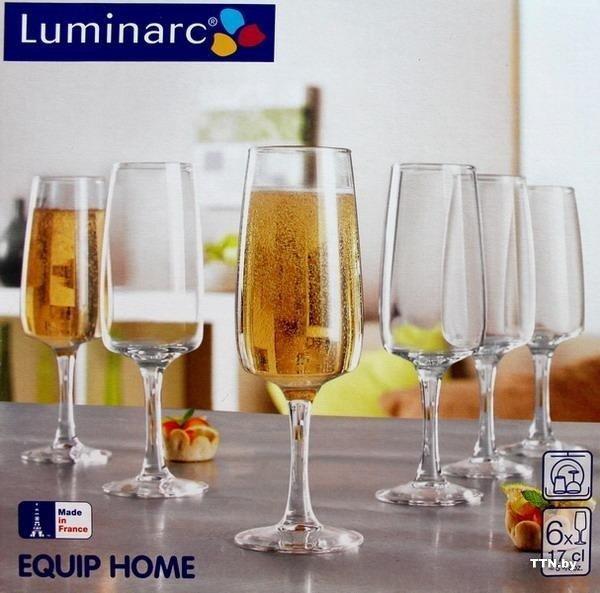 Набор фужеров для шампанского Luminarc Equip Home 170 мл. (6 штук) - фото 2 - id-p86626412