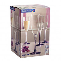 Набор фужеров для шампанского Luminarc SWEET LILAC 170 мл. (4 штуки)