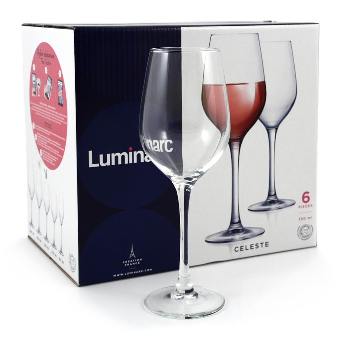Набор фужеров для вина Luminarc Celeste 350 мл. (6 штук)