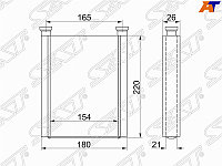 Радиатор отопителя салона TOYOTA OPA 00-05 /VISTA /VISTA ARDEO 98-03