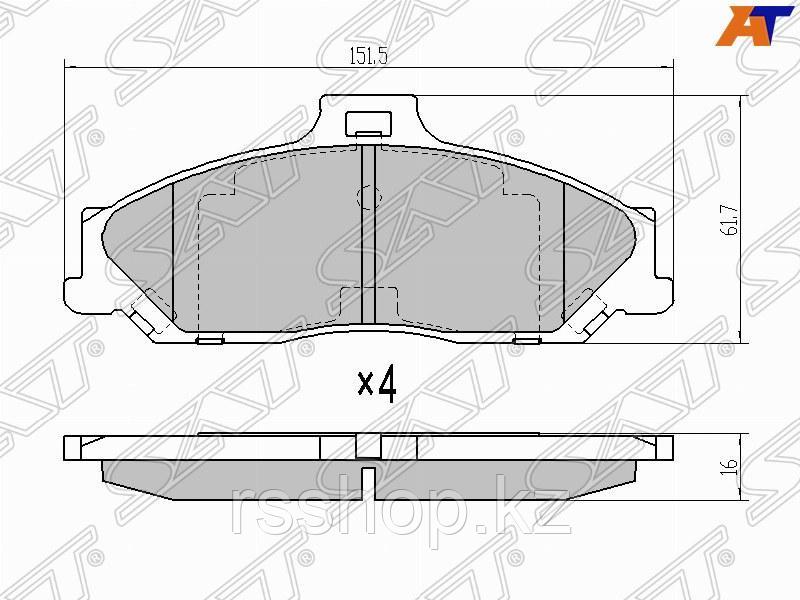 Колодки тормозные перед FORD RANGER 99- /MAZDA BT-50 06-
