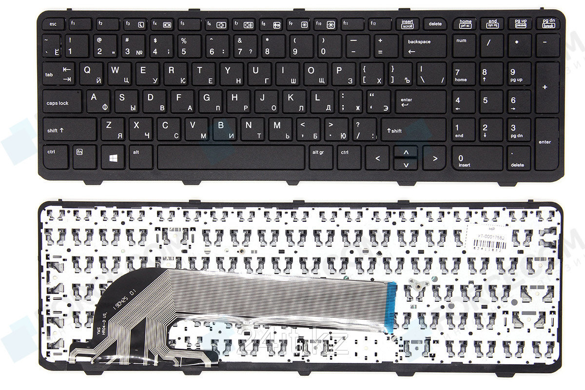 Клавиатура для ноутбука HP ProBook 450 G0/ 450 G1/ 455 G1, RU, рамка, черная