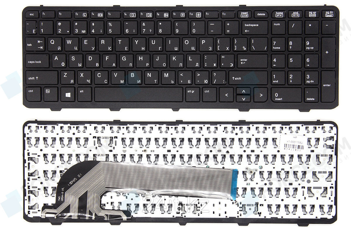 Клавиатура для ноутбука HP ProBook 450 G0/ 450 G1/ 455 G1, RU, рамка, черная - фото 1 - id-p86683462