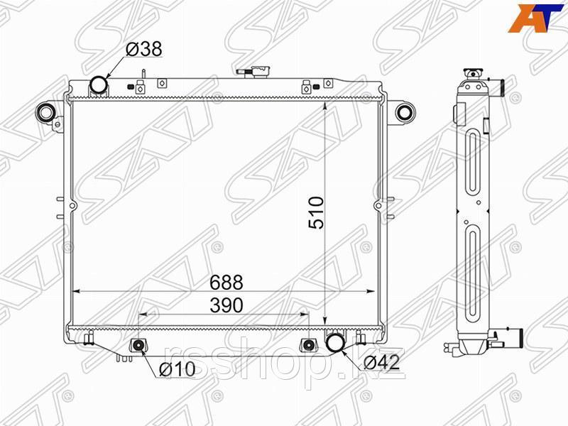 Радиатор TOYOTA LAND CRUISER 100 1HDFTE 4.2 98-07 DIESEL