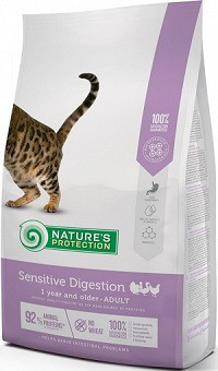 243508 Nature s Protection Sensitive, корм для взрослых кошек с чувствительным пищеварением, уп.400гр. - фото 1 - id-p86670392