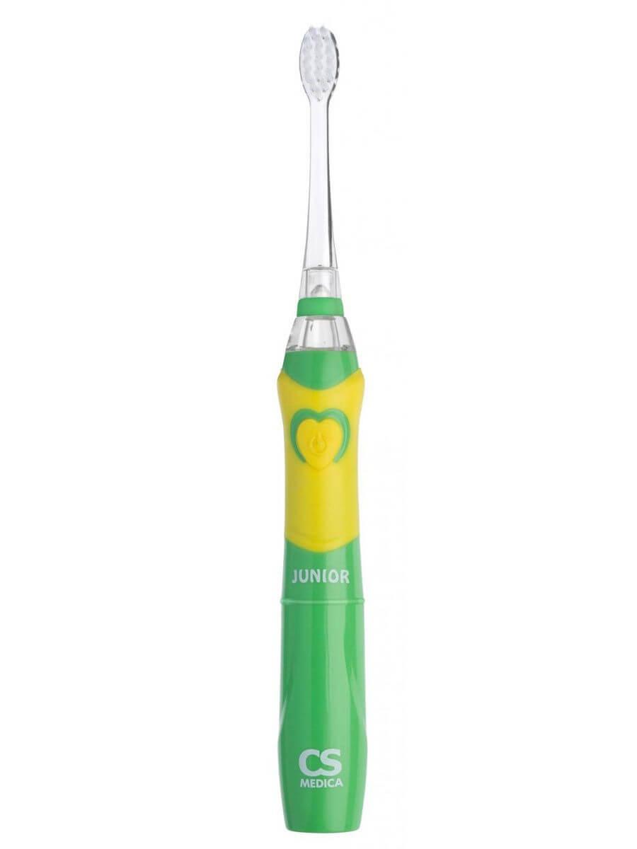Зубная щетка электрическая звуковая CS Medica CS-562 Junior зеленая