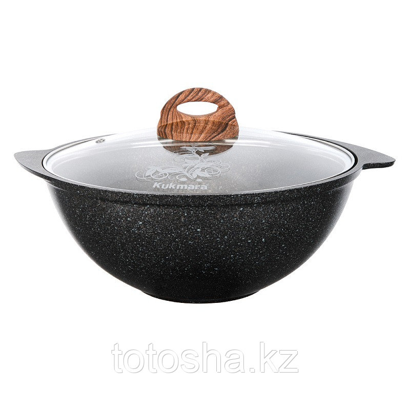 Казан для плова 4,5л со стекл. крышкой, АП линия "Granit ultra" (original) кго47а
