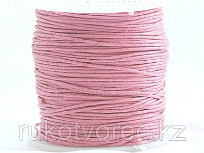 Вощеный шнур 1 мм розовый - фото 1 - id-p86684909