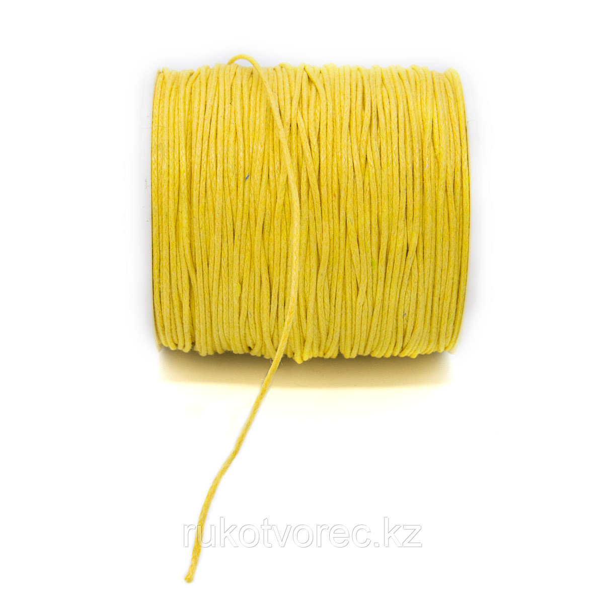 Вощеный шнур 1 мм жёлтый - фото 1 - id-p86684907