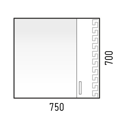 Зеркало-шкаф Corozo Koral Олимп 75 белый K507409 - фото 8 - id-p60751347