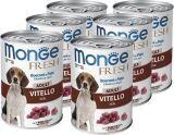 Monge Fresh 6шт.по 400г с телятиной паштет для собак Chunks in Loaf