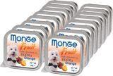 Monge Fruit 16шт по 100г Утка с Апельсином Влажный корм для собак Pate & Chunkies with Duck & Orange