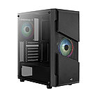 Компьютерный корпус, Aerocool, Menace Saturn RGB-G-BK-v1, ATX/Micro ATX, USB 2*3.0, HD-Audio+Mic, Ку