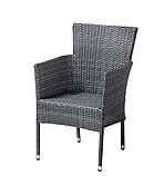 Кресло-стул плетенный из ротанга с подушками (коричневый), фото 2