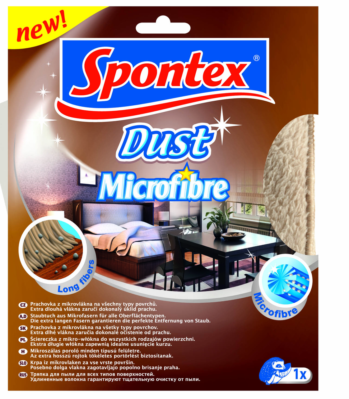 Тряпка из микрофибры 1шт Dust microfibre Spontex - фото 1 - id-p86711974