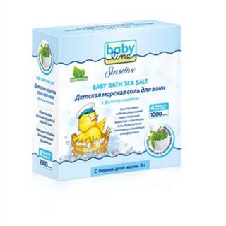 Babyline Nature 1000 гр соль морская д/ ванн детская с целебными травами - фото 1 - id-p85973360