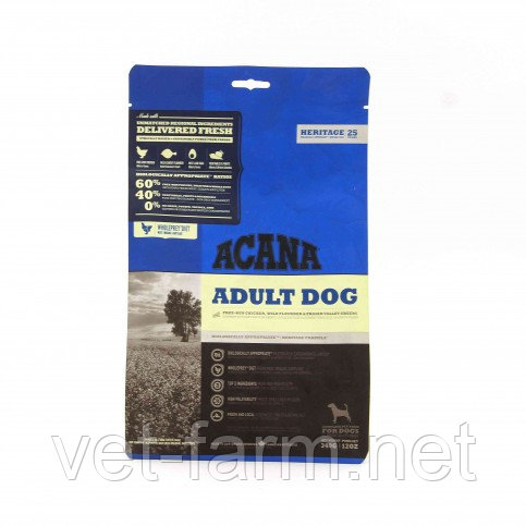 Сухой Корм Acana Adult Dog С Цыпленком Для Взрослых Собак , 340g