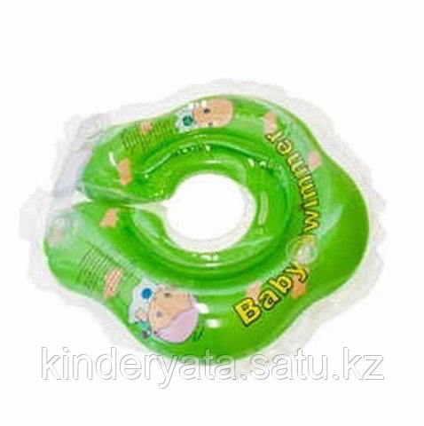 BABY SWIMMER Круг для купания ( 3-12кг) Салатовый Полуцвет+погремушка внутри