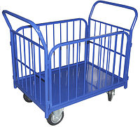 Құбырлы ернеулері бар платформалық арба