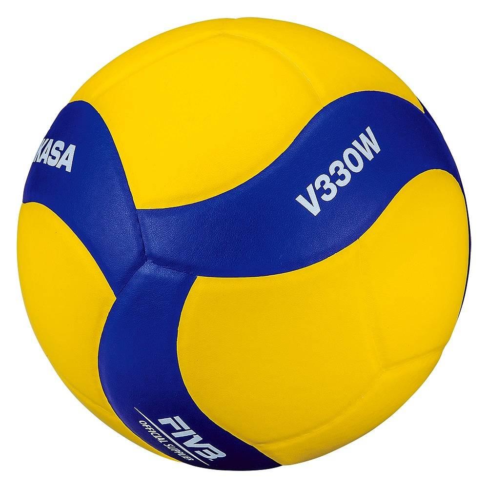 Мяч волейбольный Mikasa V330W NEW, желтый цвет, 5 размер