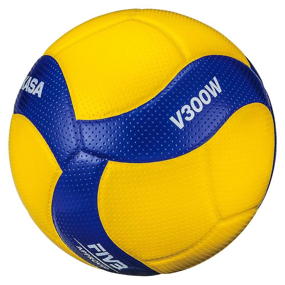 Мяч волейбольный Mikasa V300W FIVB NEW, желтый цвет, 5 размер