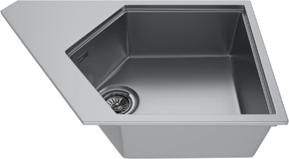 Мойка кухонная KitKraken River Grey серая