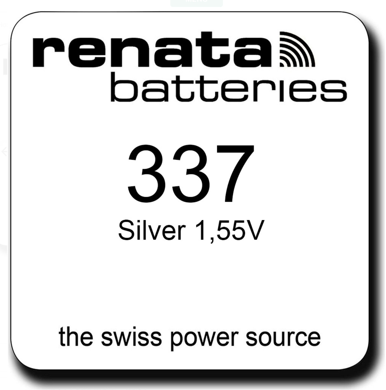 Батарейка Renata 337 SR416SW - фото 2 - id-p86369082