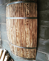 Деревянная декоративная полубочка Н 1000 мм.