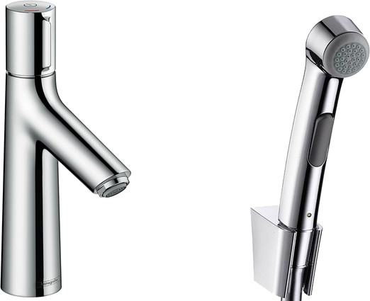 Смеситель Hansgrohe Talis Select S 72291000 для раковины с гигиеническим душем, с донным клапаном Push-Open