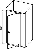 Душевая дверь в нишу Ravak PDOP2-110 Transparent, профиль хром, фото 4