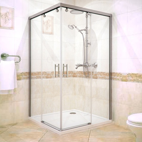 Душевой уголок GuteWetter Slide Rectan GK-864 правая 85x70 см стекло бесцветное, профиль хром