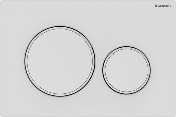 Кнопка смыва Geberit Sigma 20 белая, матовый лак