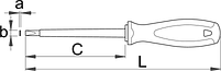 Отвёртка шлицевая изолированная, рукоятка TBI - 603VDETBI UNIOR, фото 4