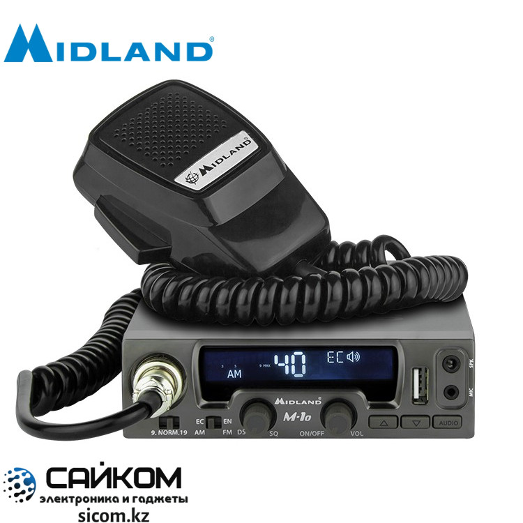 Автомобильная Си-Би Радиостанция Midland M-10, 400 каналов связи, 27 МГц