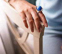 Кольцо СО/васильковый/размер18+