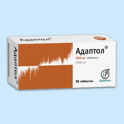 Адаптол 500 мг №20 таблетка