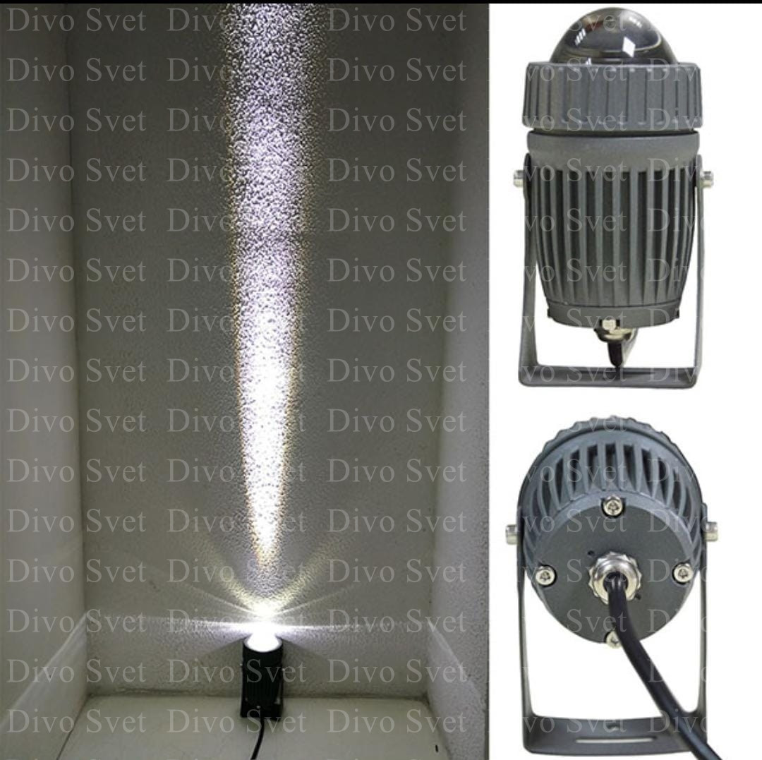 LED светильник "ЛУЧ" 10W, теплый-холодный цвет. Светодиодный архитектурный, фасадный прожектор Луч (линза).