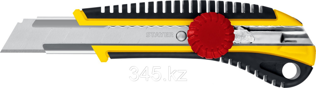 Нож с винтовым фиксатором KS-18, сегмент. лезвия 18 мм, STAYER - фото 2 - id-p22277284