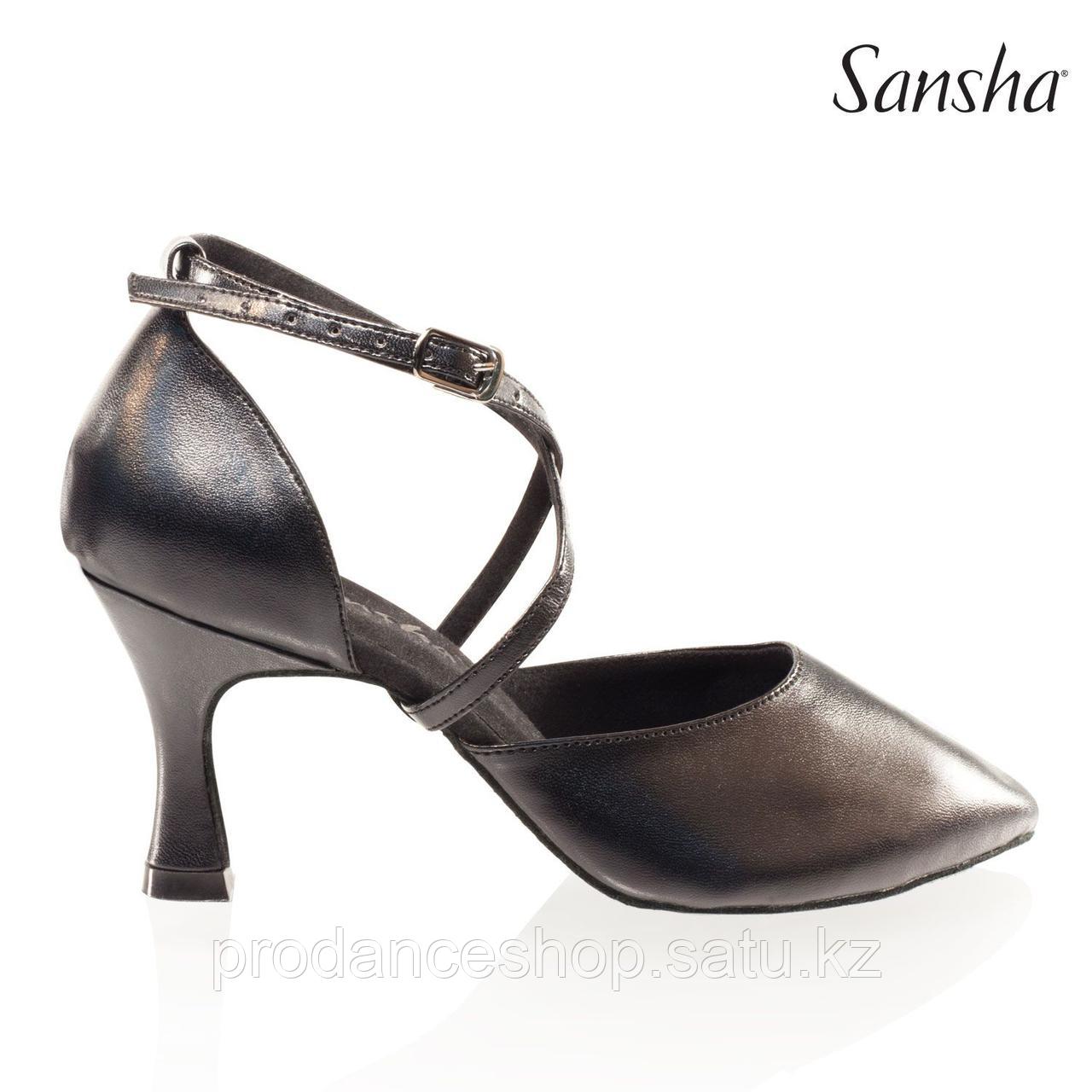 Туфли бальные женские лакированные EVELINA BR25025 Sansha Цвет Черный Размер 11 - фото 1 - id-p80040125