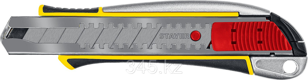 Металлический нож с автостопом KSM-18A, сегмент. лезвия 18 мм, STAYER - фото 2 - id-p23322783