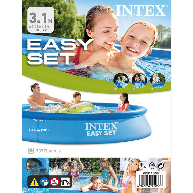 Семейный надувной бассейн Easy Set 305x61 см, Intex 28116 - фото 3 - id-p86795065