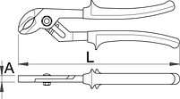 Клещи переставные с накладным шарниром, рукоятки BI - 445/1BI UNIOR, фото 2