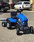 Каталка трактор с педалями «Turbo» с полуприцепом синий, фото 7