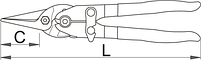 Ножницы по металлу рычажные "Пеликан" - 591L-PLUS/3DP UNIOR, фото 2