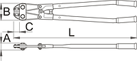 Болторезы со сменными треугольными лезвиями - 596PLUS/6G UNIOR, фото 2